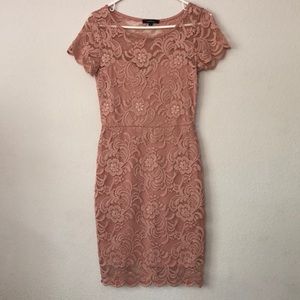 Blush lace dress